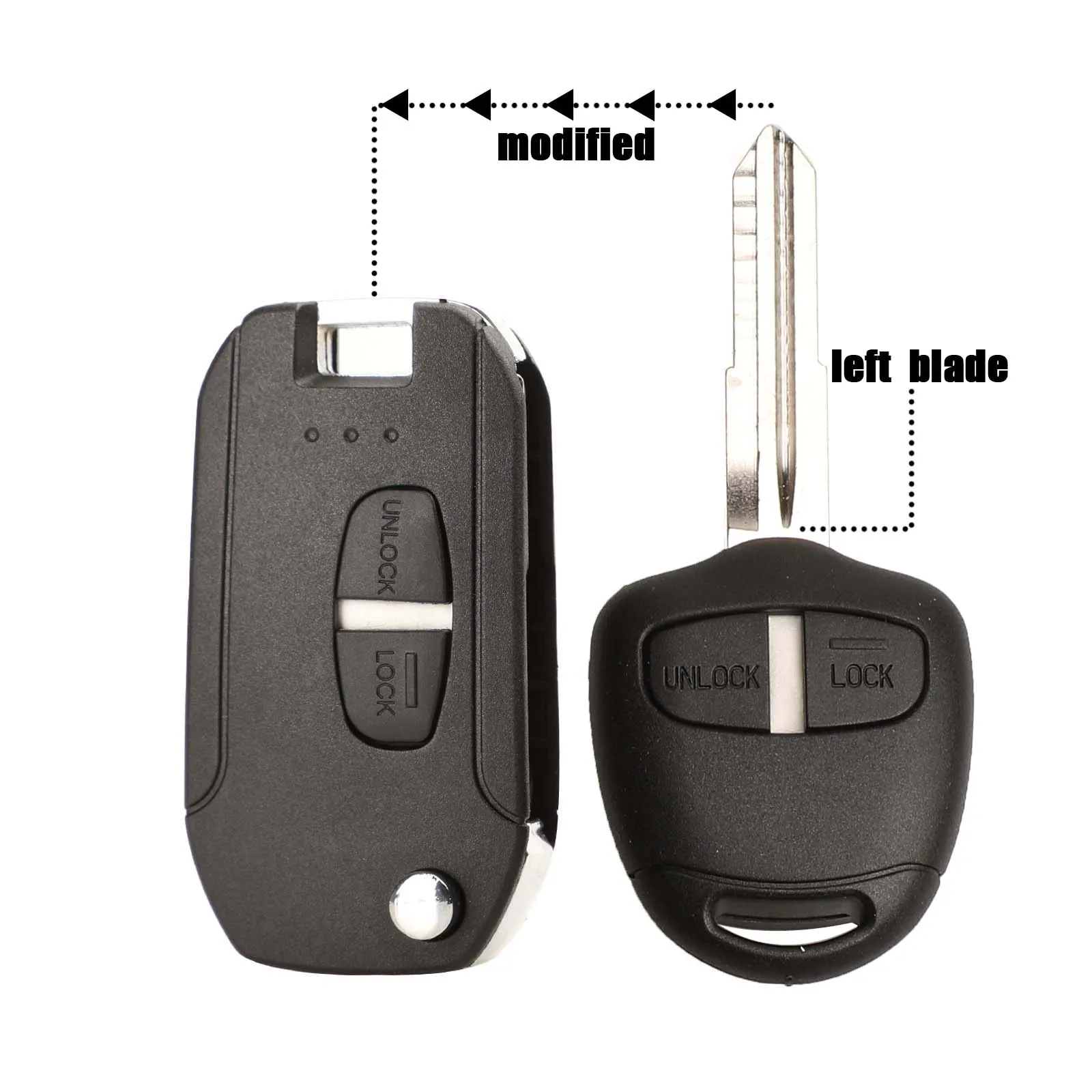 jingyuqin 2/3 Buttons Modified Key Case Shell Cover For Mitsubishi Lancer Evo Colt Outlander Mirage Keyless (Right Blade)
