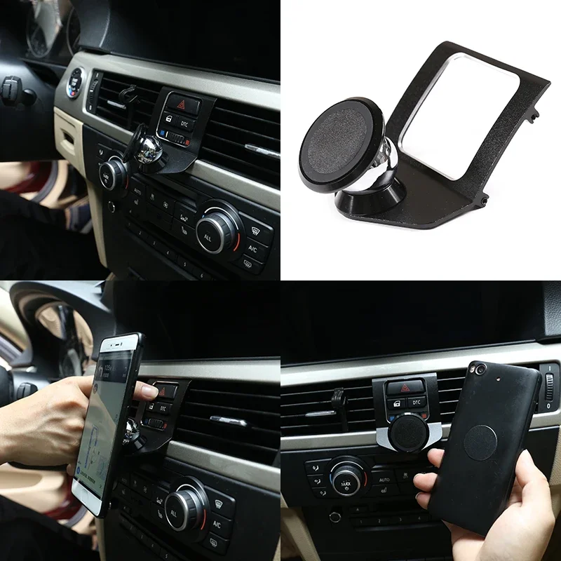 Interior Air Vent Aluminum Alloy Mobile Phone Holder Navigation Bracket for BMW 3 Series E90 E92 E93 2005-2012 Car Accessories