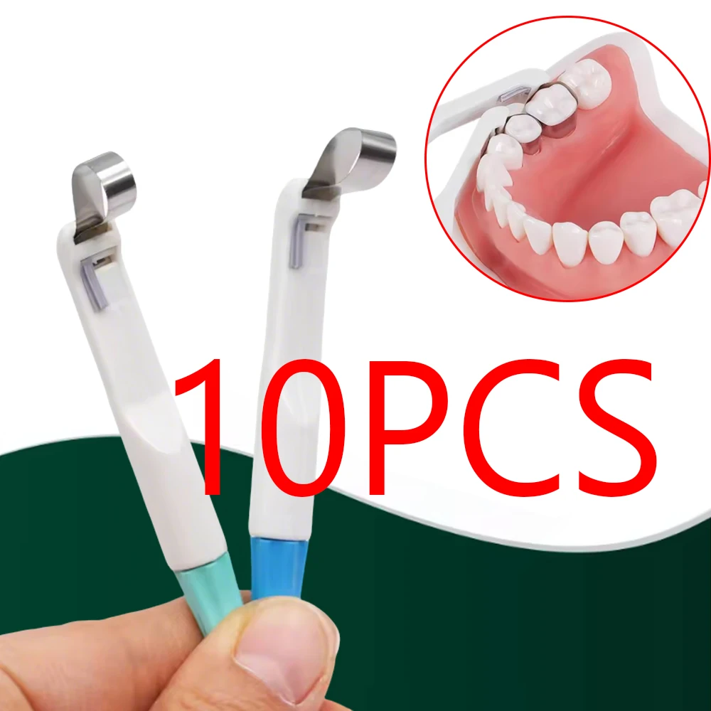 

10Pcs Dental Matrix Band Kit with Adjustable Retainer Rings Stainless Steel Pre Formed for Standard and Curved Restorations