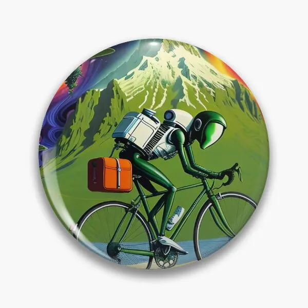 Bicycle Day Abduction Lsd Blotter Artis  Soft Button Pin Lover Creative Brooch Badge Hat Funny Jewelry Women Gift Collar Clothes