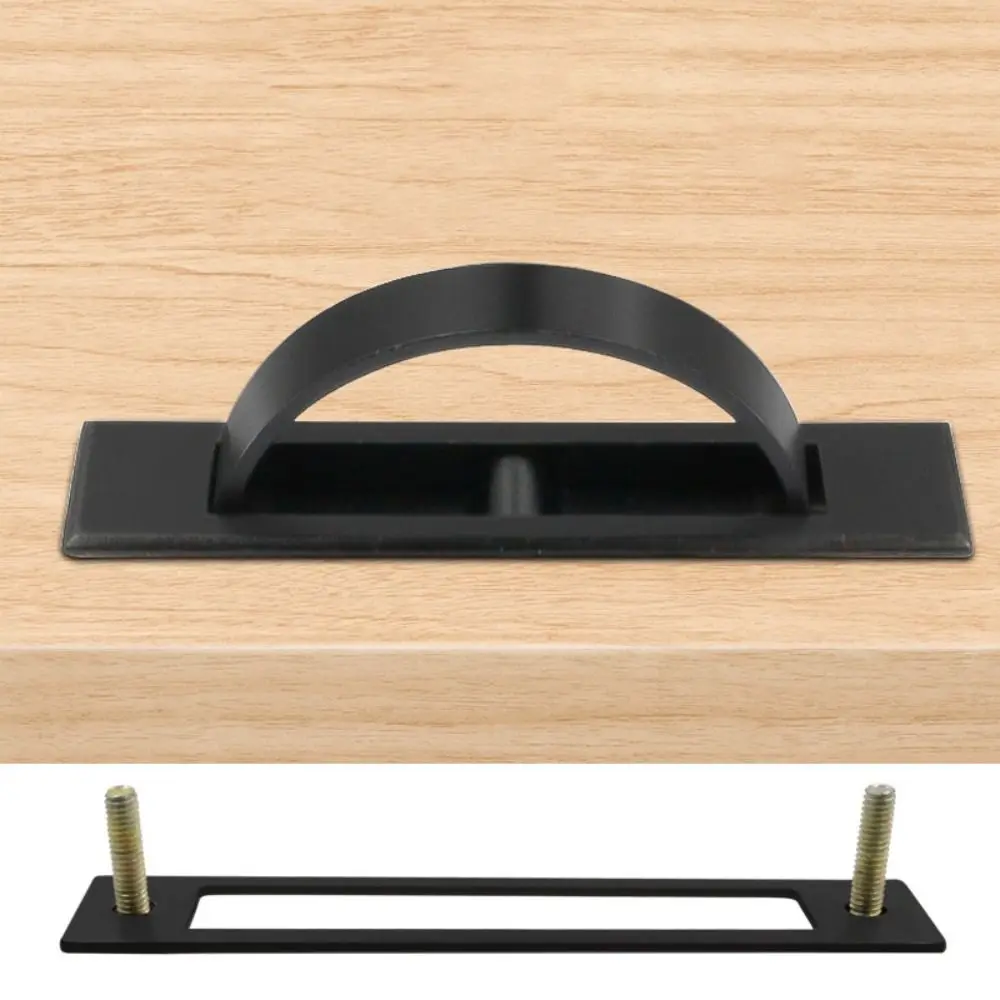 180° Rotating Tatami Hidden Handle Furniture Hardware Save Space Embedded Handle Recessed Knob Zinc Alloy