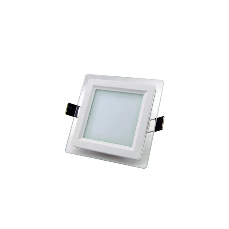 6w 12w 18w LED ultracienki szklany Panel oświetleniowy kwadratowy okrągły wpuszczane oświetlenie sufitowe kuchenny nowy 110v 220v