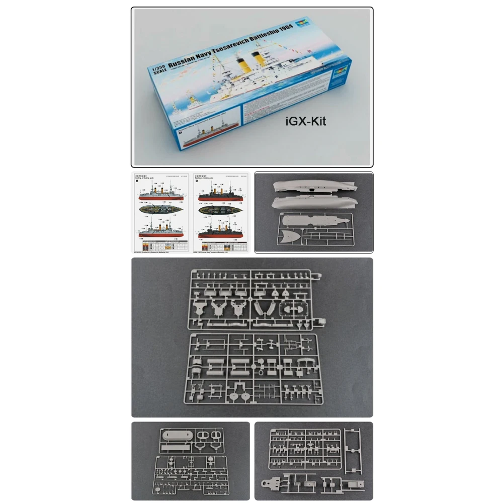 trumpeter-05338-1-350-scale-russian-tsesarevich-1904-battleship-war-ship-plastic-assembly-model-kit-modeling-handcraft-craft