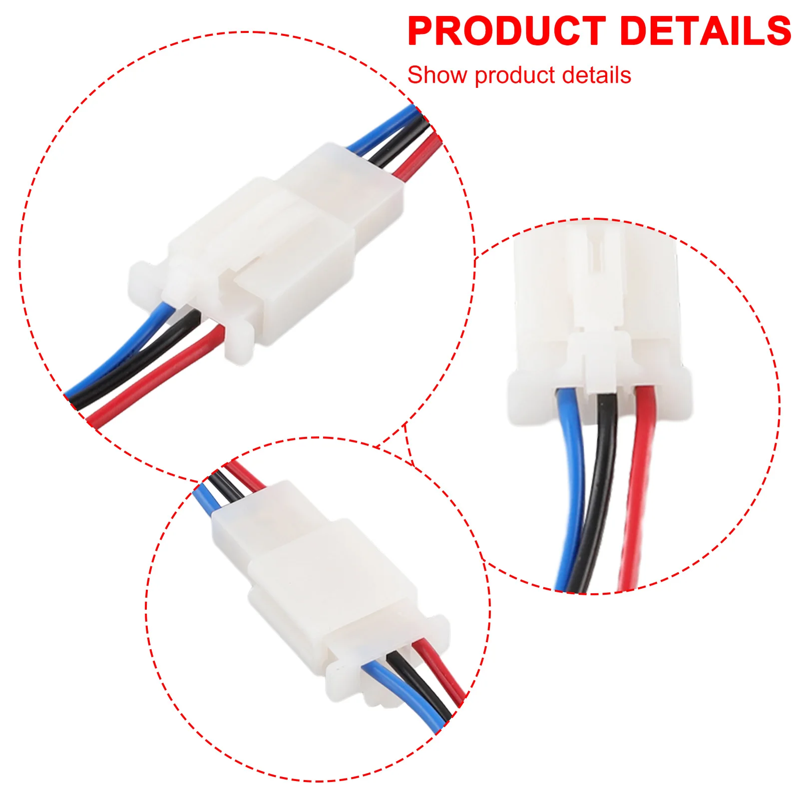 Part Car Connector Socket White Brass Motorcycle Push-In Rectangle 1 Pair 2.8MM 2 3 4 Pin Accessories Automotive