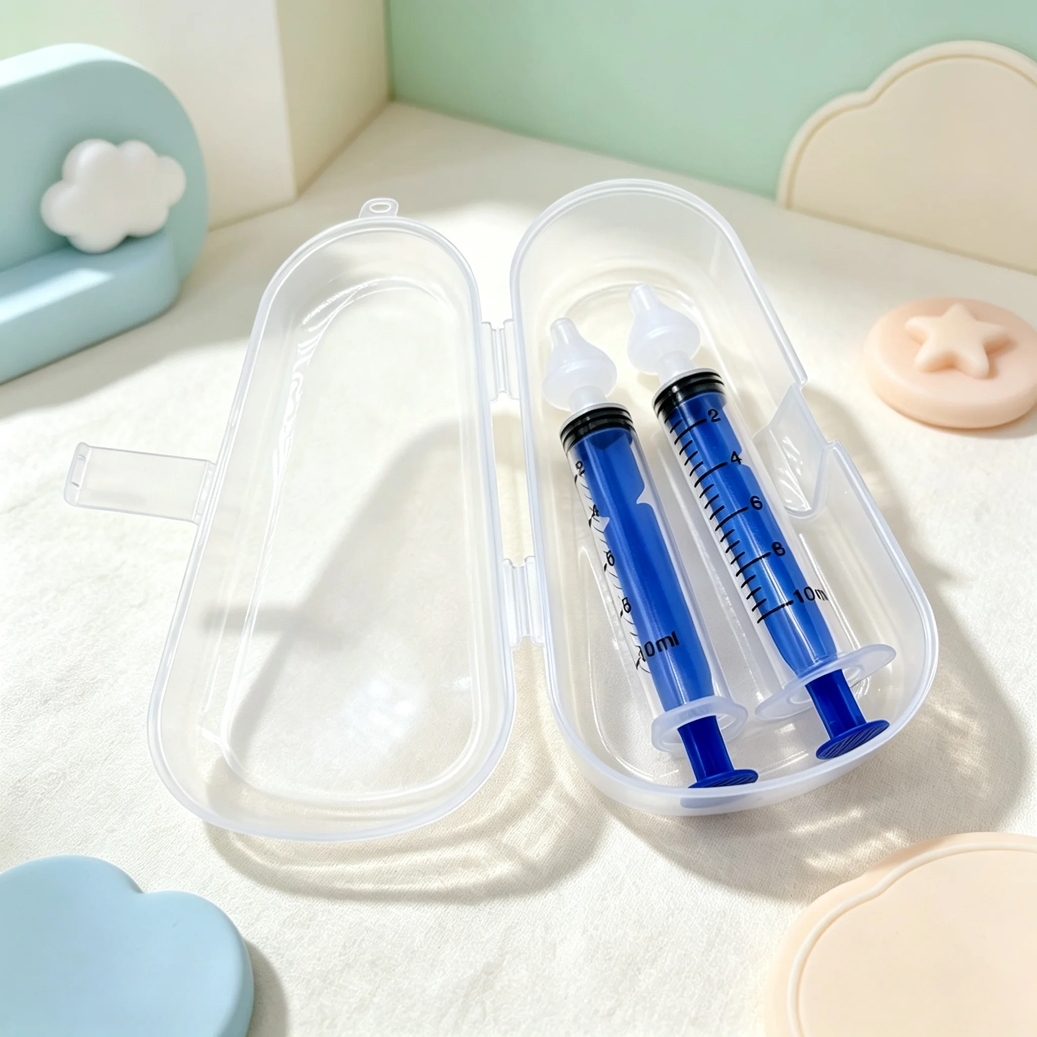 Silicone Baby Nasal Aspirator Syringe Baby Nose Cleaner Kids Rhinitis Nasal Washer Reusable Nasal Irrigator Washing for Children