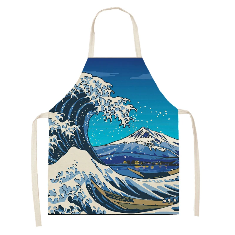 Women\'s kitchen apron Gorgeous patterns Restaurant chef barber barman apron Waterproof apron for menand child painting apron