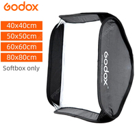 Godox 40x40cm 50x50cm 60x60cm 80x80cm Foldable SoftBox Speedlite Flash Softbox for S-type Bracket fit Bowens Elinchrom Mount