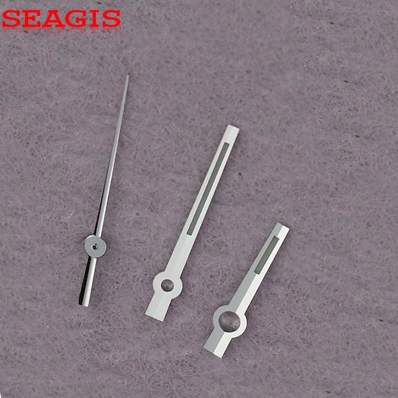 SEAGIS جودة عالية NH35 الأيدي الفضة الذهب ساعة الأيدي C3 BGW9 مضيئة D فقط ساعة الإبر NH35 مؤشرات الساعة