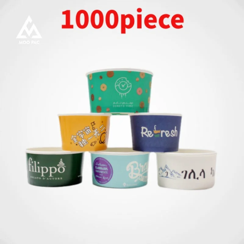 

10 00piece.Custom.Custom Single Double Wall Paper Cup Cold Drink Yogurt Take Out Packing Cup