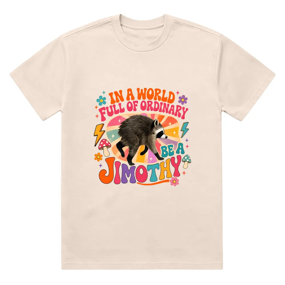Jimothy Raccoon T-shirts Viral Seattle Raccoon Tee Comfort Cotton Clothing Women Men High Quality Oversized Soft Tops Streetwear