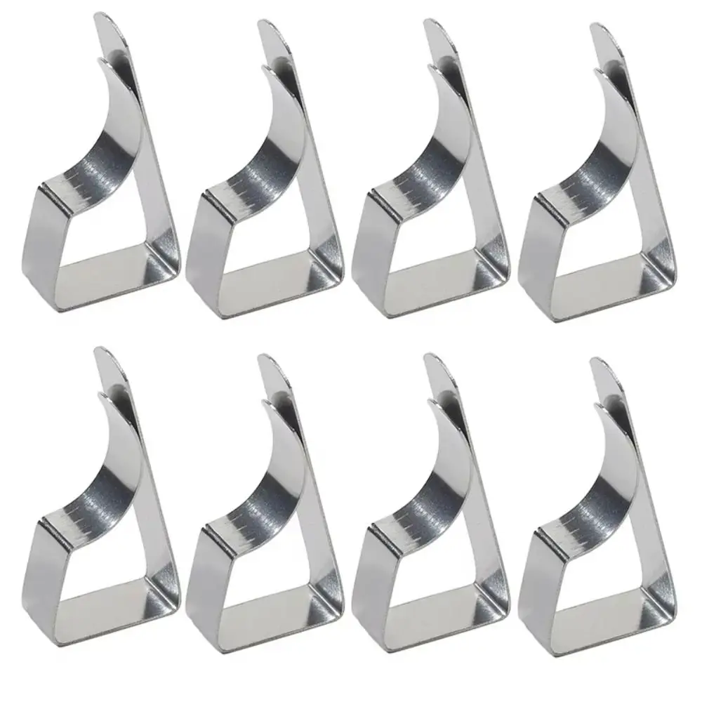 8Pcs High Quality Elasticity Tablecloth Clip Anti-Slip Stainless Steel Tablecloth Clamps Versatile Durable Picnic Peg