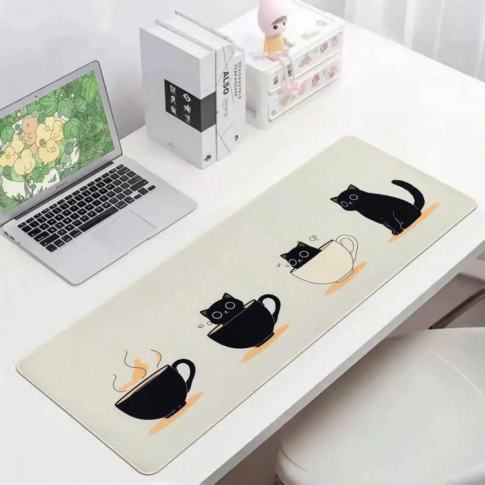

Large Cute Cat Mouse Pad,Kawaii Gaming Mousepads,Anime Mouse Mat With Non-Slip Rubber Base,Stitched Edge Mouse Pads For Desk,Computers,Laptop,Office 31.5 X 11.8 Inch