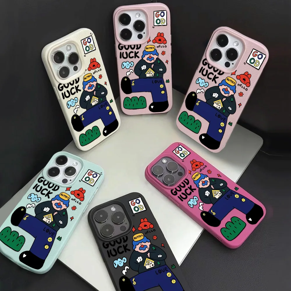 Funny Cartoon Soft Silicone Phone Case For iPhone 15 Pro Case iPhone 16 13 12 11 14 Pro Max 16 Plus Soft Shockproof Cover Bumper