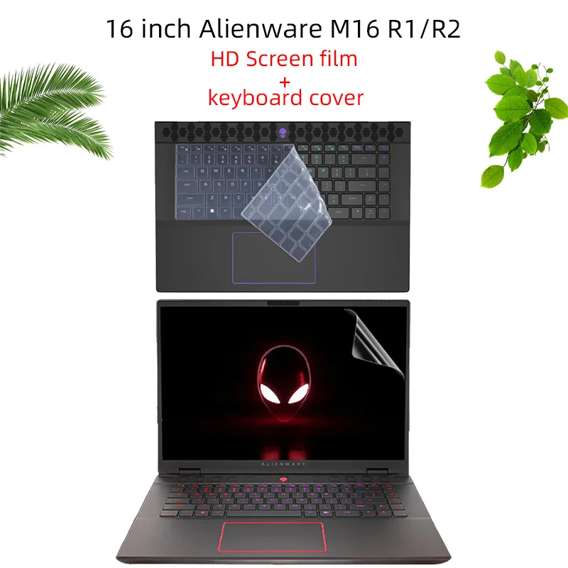 

Suitable for 16 inch Alienware M16 R1 R2 laptop screen protector, keyboard film, anti blue light