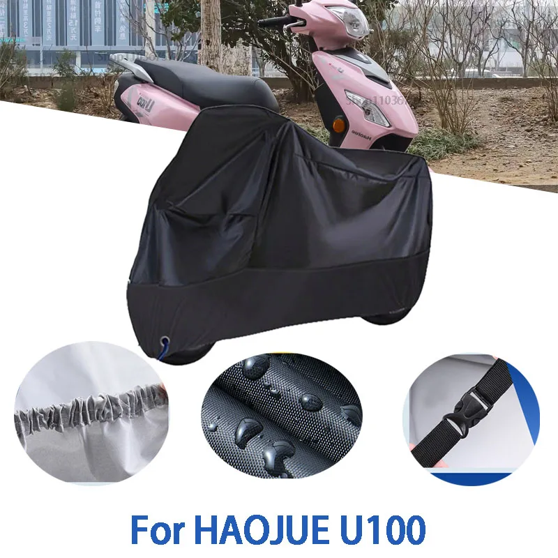 

Motorcycle Full Covers For HAOJUE U100 Car Outdoors Sun Protection Dust No Ear Thickened Oxford Clothcover Accessories