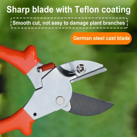 Garden Pruning Shears Labor Saving Fruit Tree Cutter with Spring Bypass Secateurs for Bonsai Shrub Branch Cutting Garden Hand