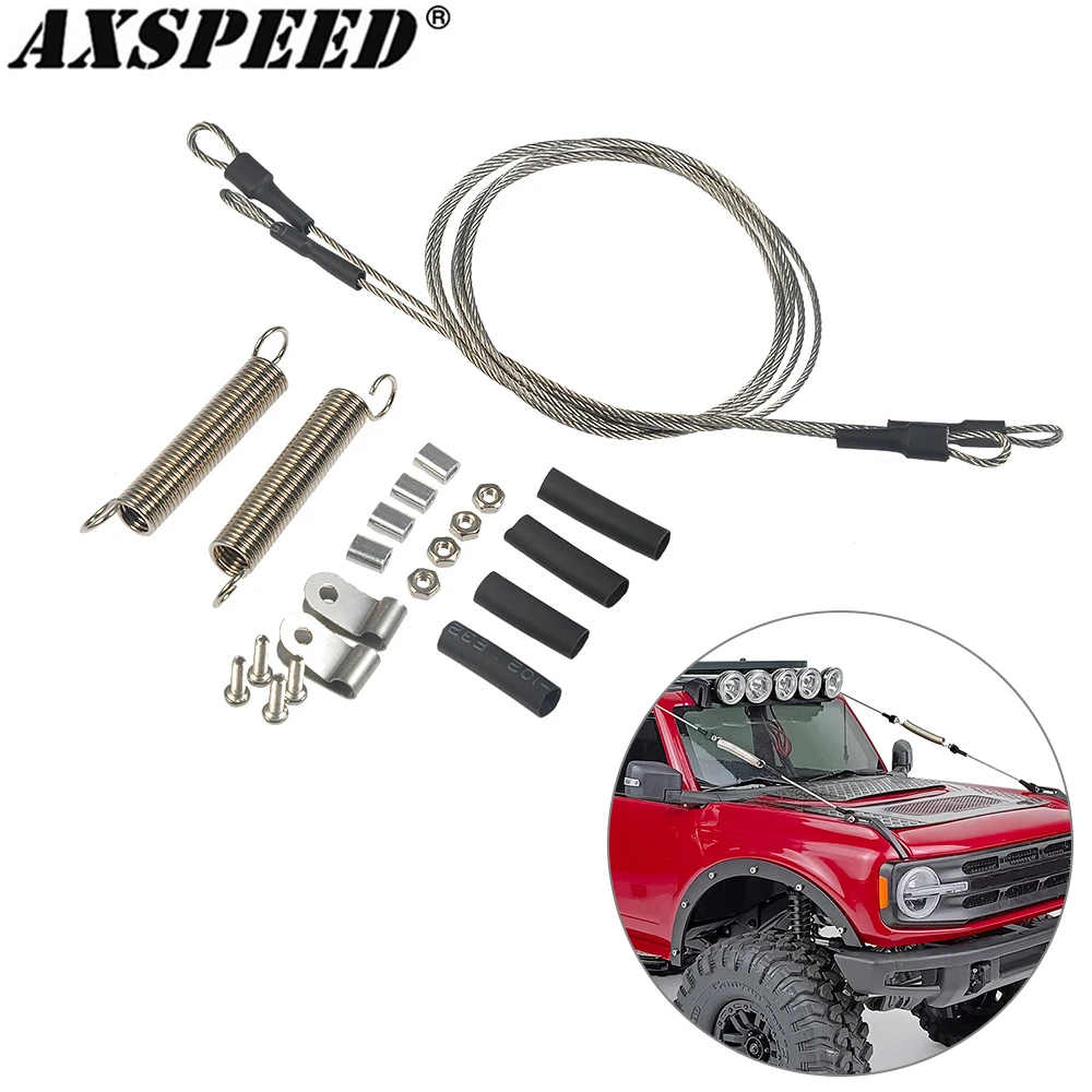 AXSPEED Steel Rope Limb Risers for TRX6 TRX4 Axial SCX10 Tamiya CC01 MST D90 D110 1/10 RC Car Modified Parts