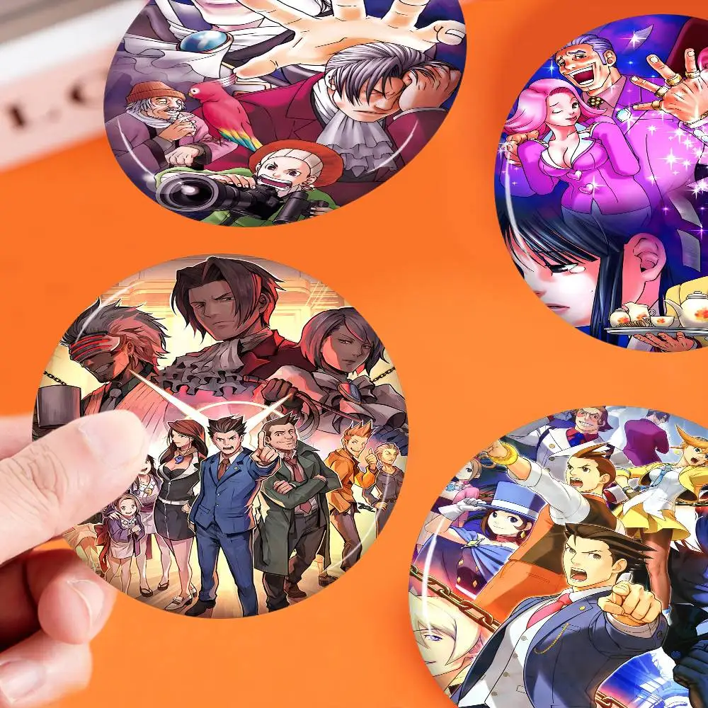 A-Ace Attorney Anime Creative Tinplate Soft Button Pins Animal Icon Broche Badge Accessoires pour sac à dos