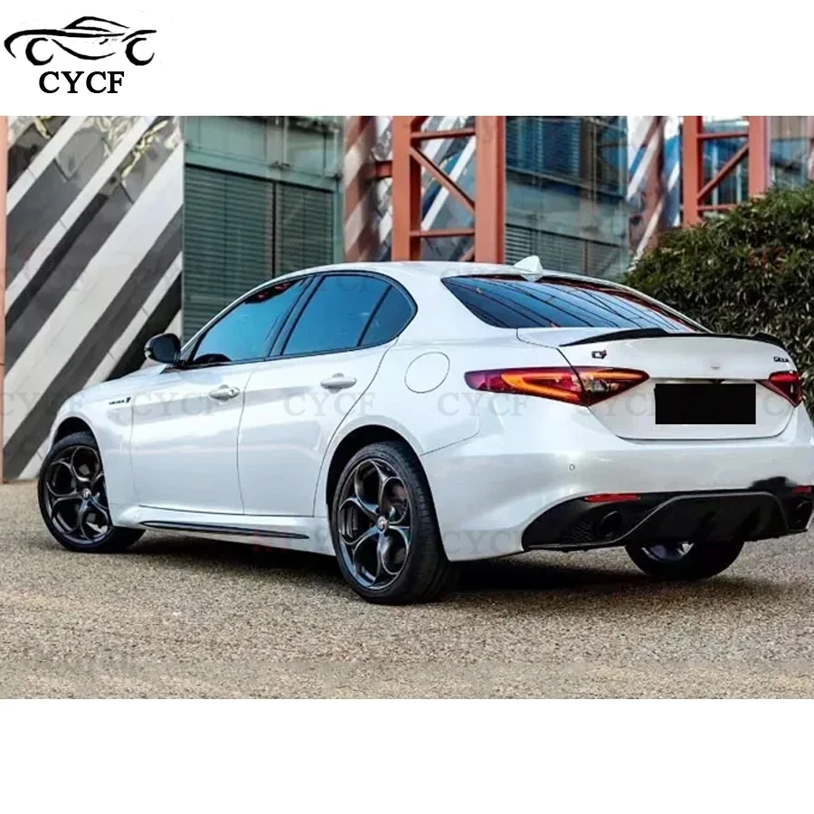 For Alfa Romeo Giulia Carbon Fiber Side Skirts Splitters Cupwings Winglets Canards Apron Bumper Side Skirts Cover Body Kit