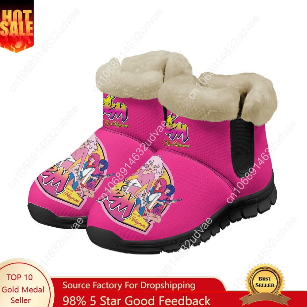 

Jem and The Holograms Snow Boots Mens Womens Teenager Shoes Keep Warm Boot Casual Lightweight Couple Sports Customize Sneakers