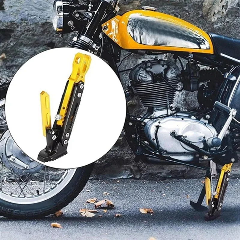

For Motorcycle Kickstand Adjustable Support Stand Parking Foot Side Stand Compatible