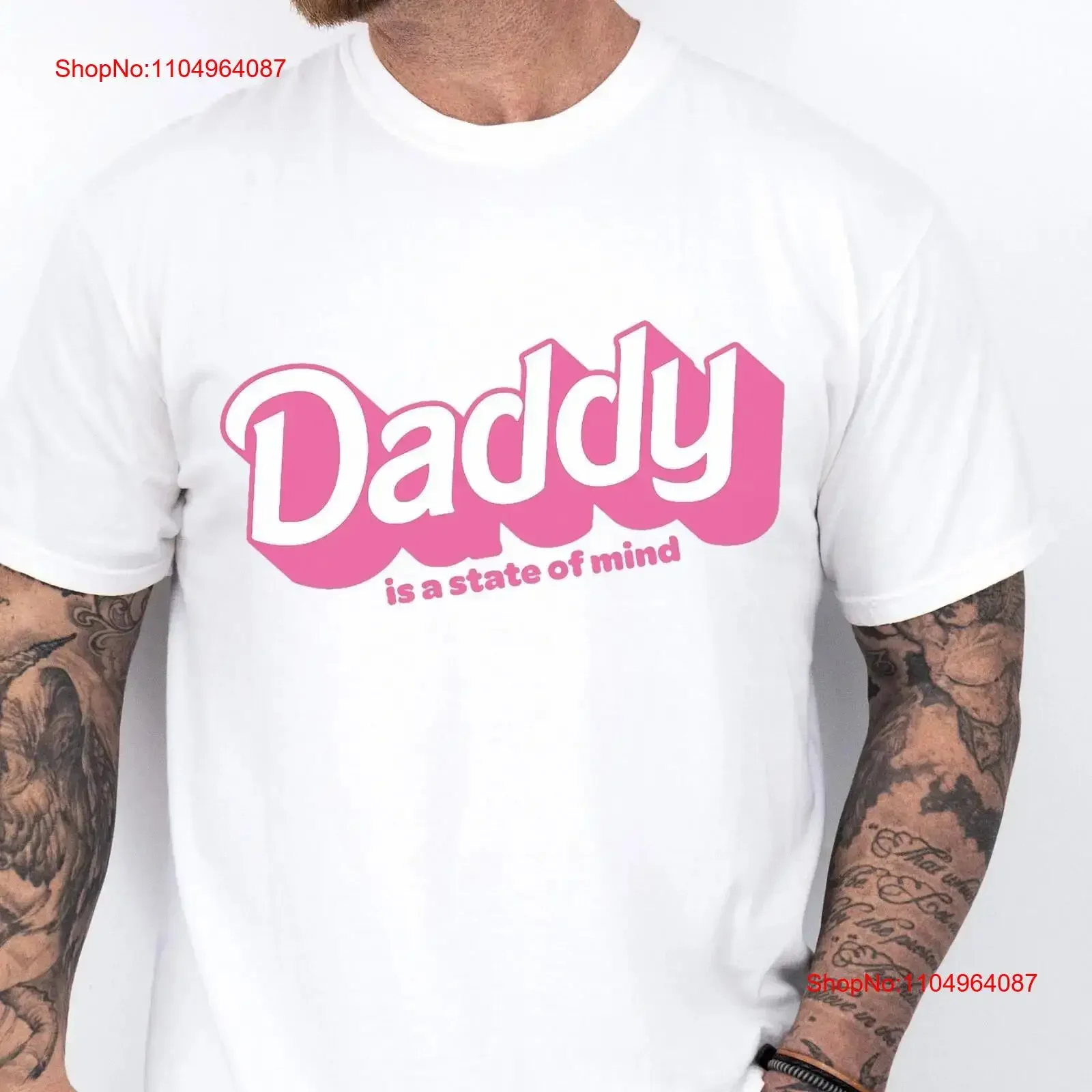 Daddy es un estado de la mente Camiseta Anuncio del embarazo para el día del padre de papá Ropa de diseñador gráfico lavada vintage