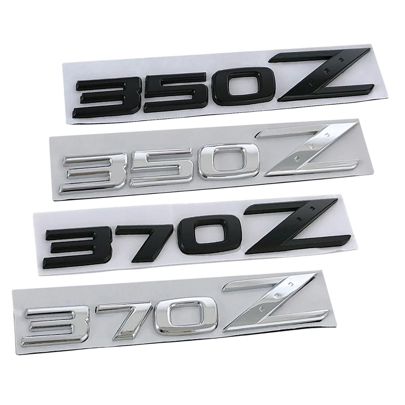 3d Metal 350Z Logo 370Z Letters Badge Car Trunk Door Side Sticker Decal 350Z Emblem 370Z Sticker Accessories