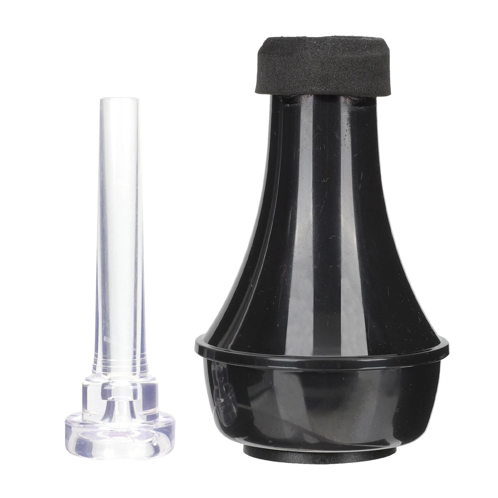 

Mini Trumpet Mute Set ABS Plastic Straight Silencer Mouthpiece Replacement Parts Compact Durable Lightweight Practice