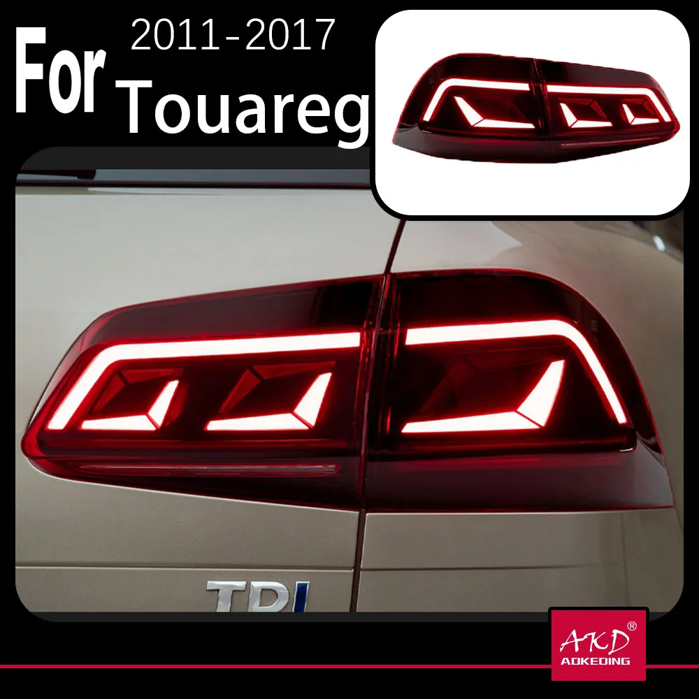 

2 PCS AKD Car Model for VW Touareg Led Tail Light 2011-2017 Touareg Rear Lamp DRL Dynamic Signal Reverse Automotive Accessories