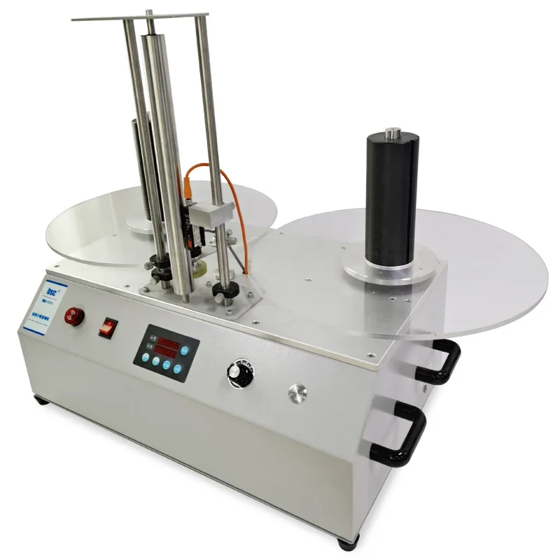 BSC R350 Adhesive Stick Label Paper Roll Rewinding Machine With Counter and Tension Controller reel to reel Label rewinder