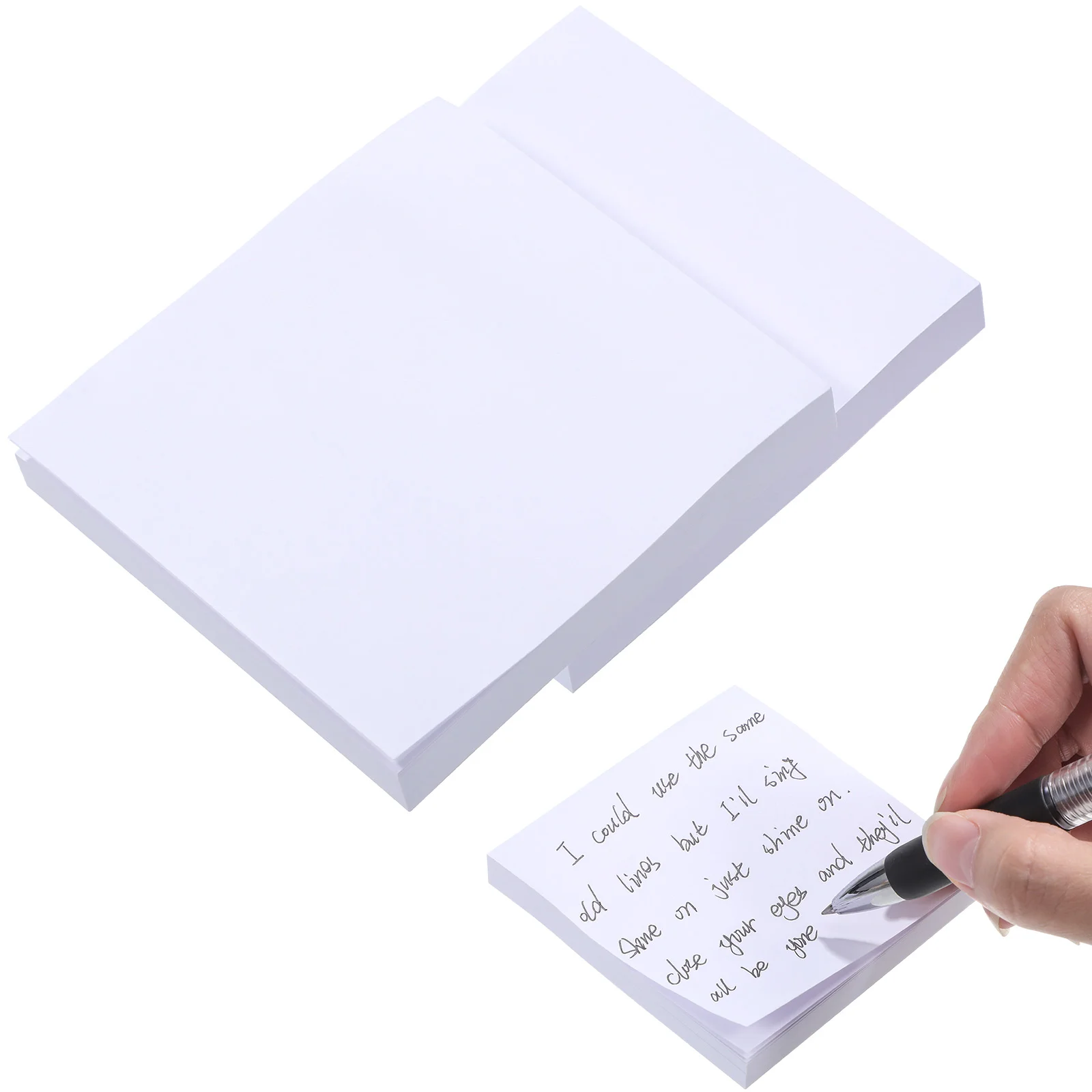 3 Pcs Student Stationery Self Stick Note Pads Office Sticky Notes White Paper Adhesive Memo