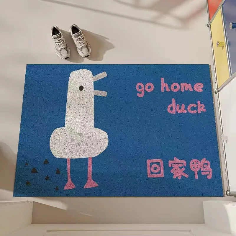 

Cartoon Entrance Door Mat PVC Silk Loop Carpet Door Mat Home Entry Porch Doormat Non-slip Dust Mat Home Door Foot Pad Cute Rugs