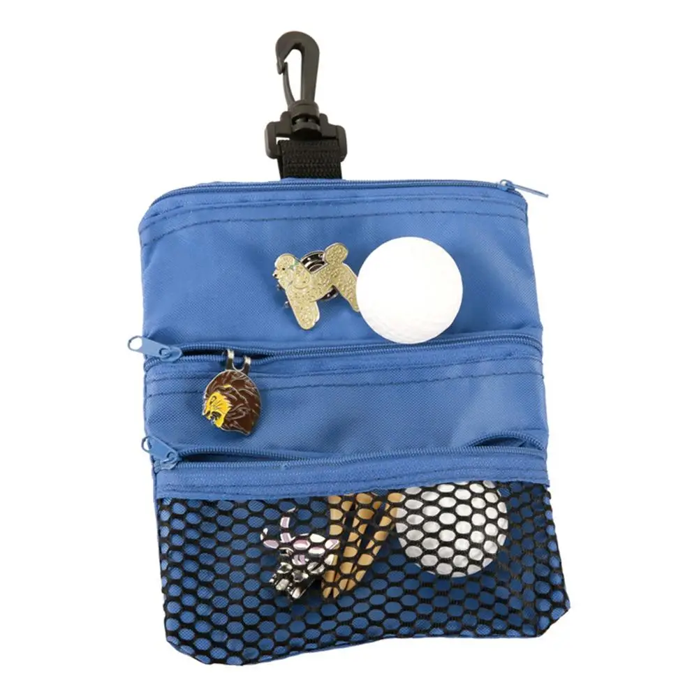 Bolsa de almacenamiento para pelota de Golf con múltiples bolsillos, bolsa de malla portátil, soporte para cintura, suministros, accesorios, venta