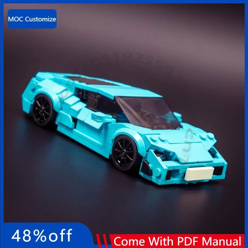 

361 деталь: Скоростной гиперкар Noble M600 MOC – Модульный конструктор с технологией индивидуальной сборки, простой и креативный DIY-набор, подарок на день рождения