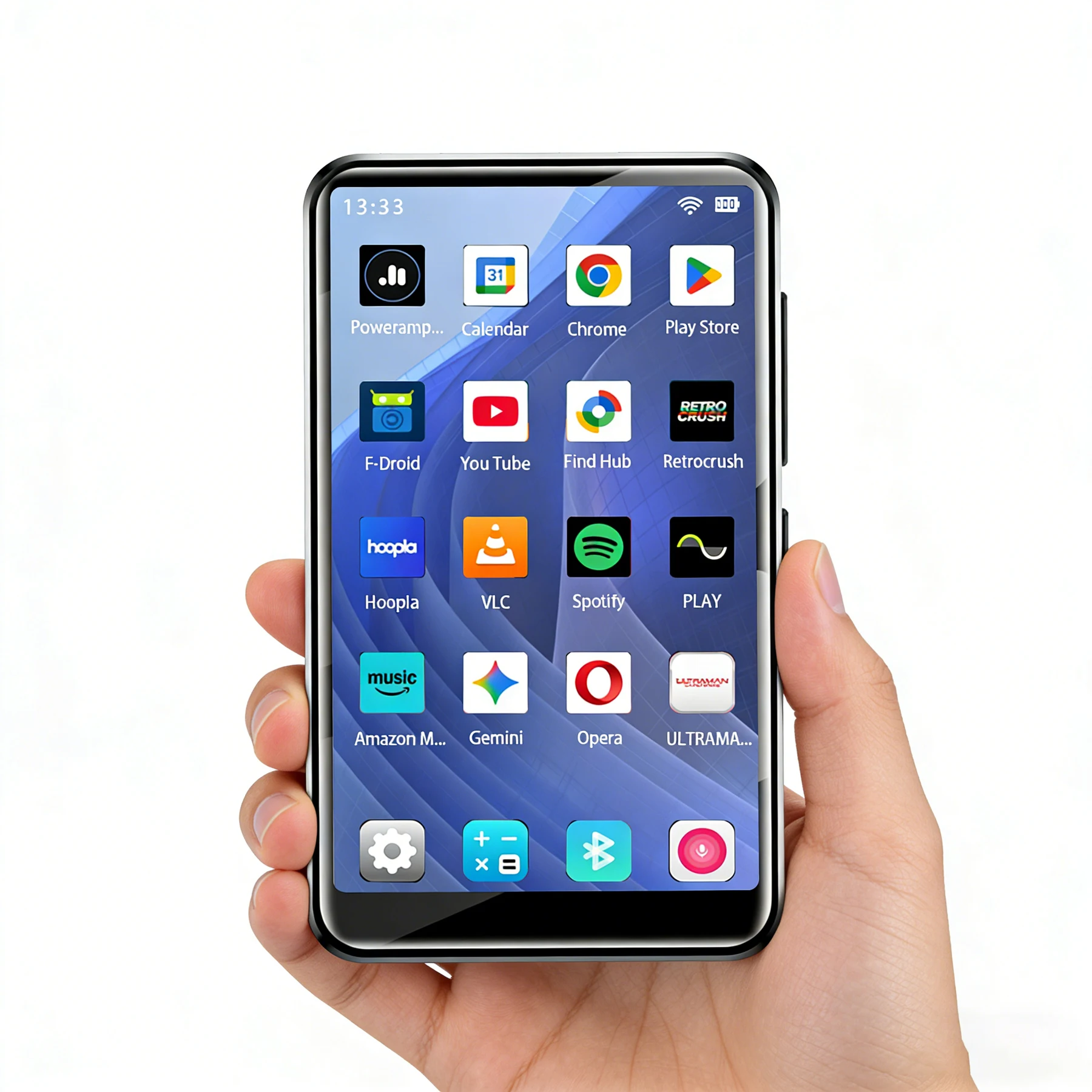 Reproductor MP3 Famue BF12 con Pantalla Grande de 4 Pulgadas, 4 GB de RAM, 32 GB de Almacenamiento, Android 10, 8 Núcleos, Spotify, Pandora, Amazon Music, Descarga de Play Store