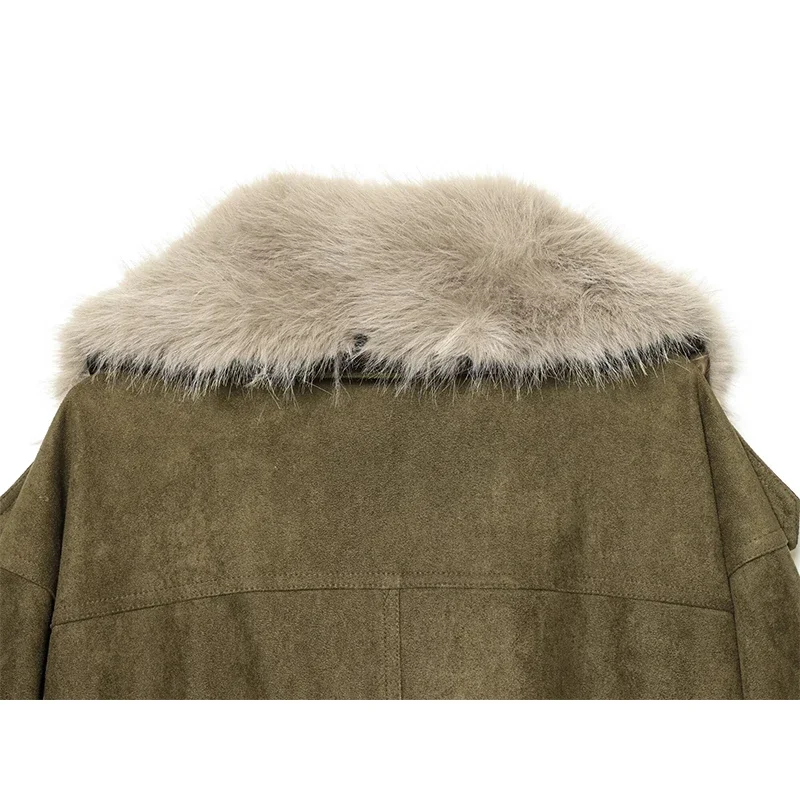 Cappotti giacca caldi da donna nuovi Autunno Inverno Moda Collo in pelliccia sintetica Cappotti a maniche lunghe Capispalla femminile vintage Top chic