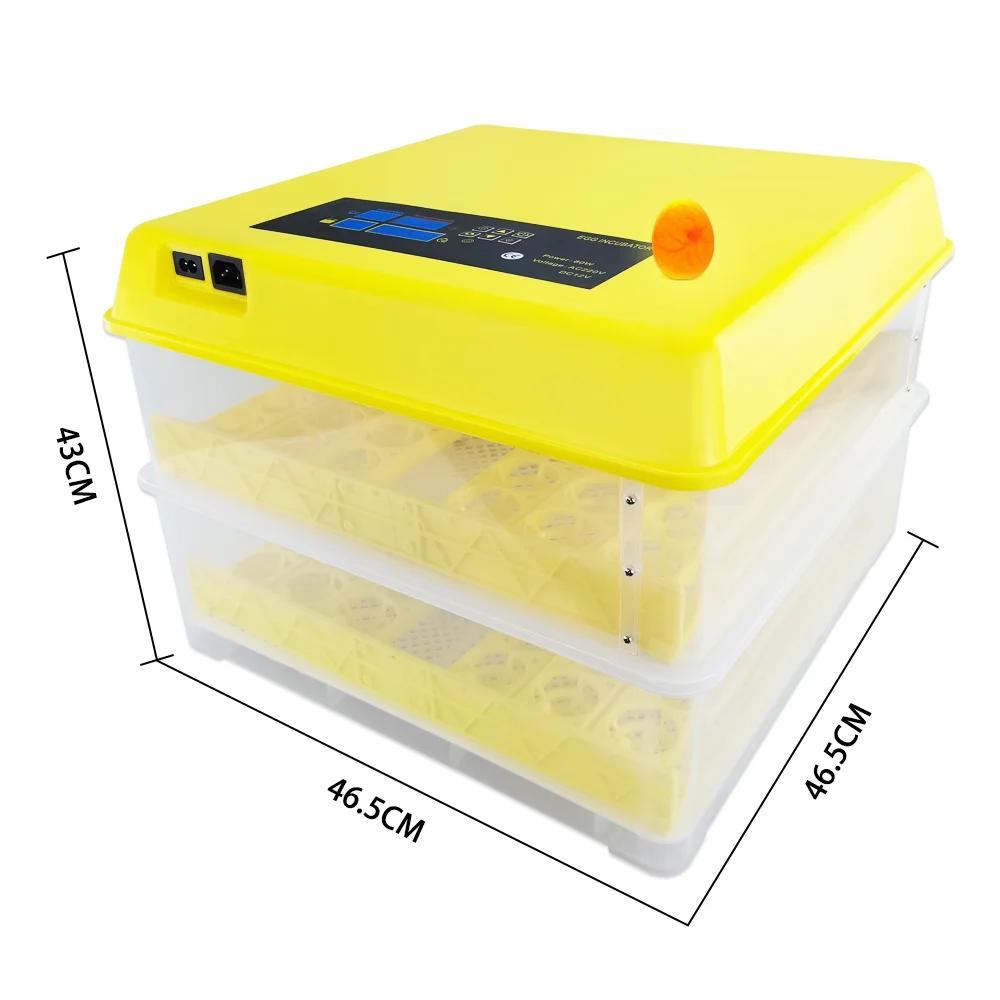 Incubadora de huevos de gallina completamente automática de 96 huevos en Uae a la venta Incubadora de 96 huevos de 12v y 220v