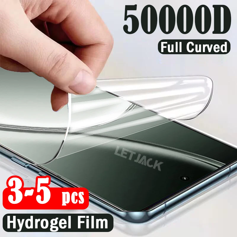 

3-5Pcs Silicone Hydrogel Film For Realme GT Neo 6 SE P1 P2 Pro Full Curved Screen Protector For Realme GT 6 6T GT5 Pro Not Glass