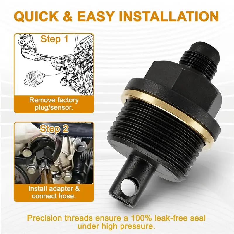 Stable-Oil Priming Adapter For Detroit DD13/15 W/Hose,Tape,Cover