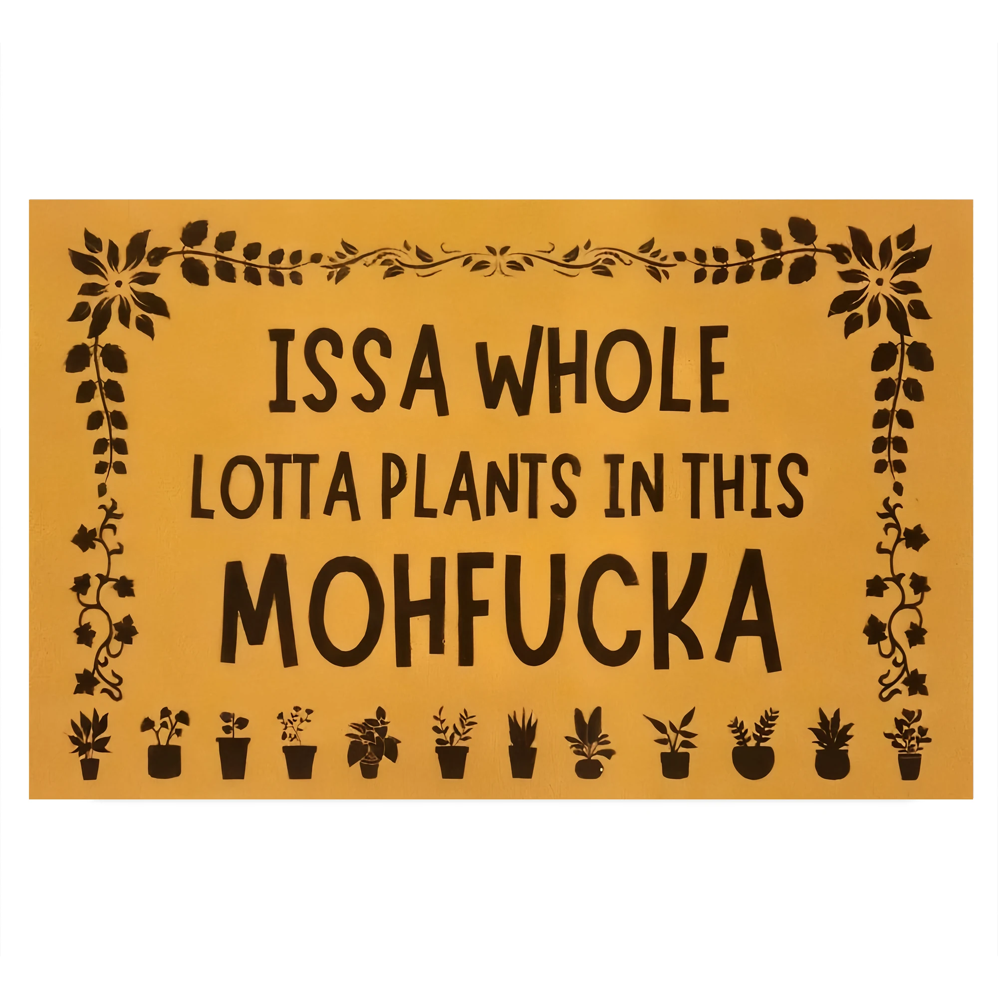 Issa نباتات لوتا كاملة في هذه ممسحة Mohfucka المطاطية المطبخ حصيرة Largan الكلمة حصيرة عدم الانزلاق السجاد مدخل البساط #1