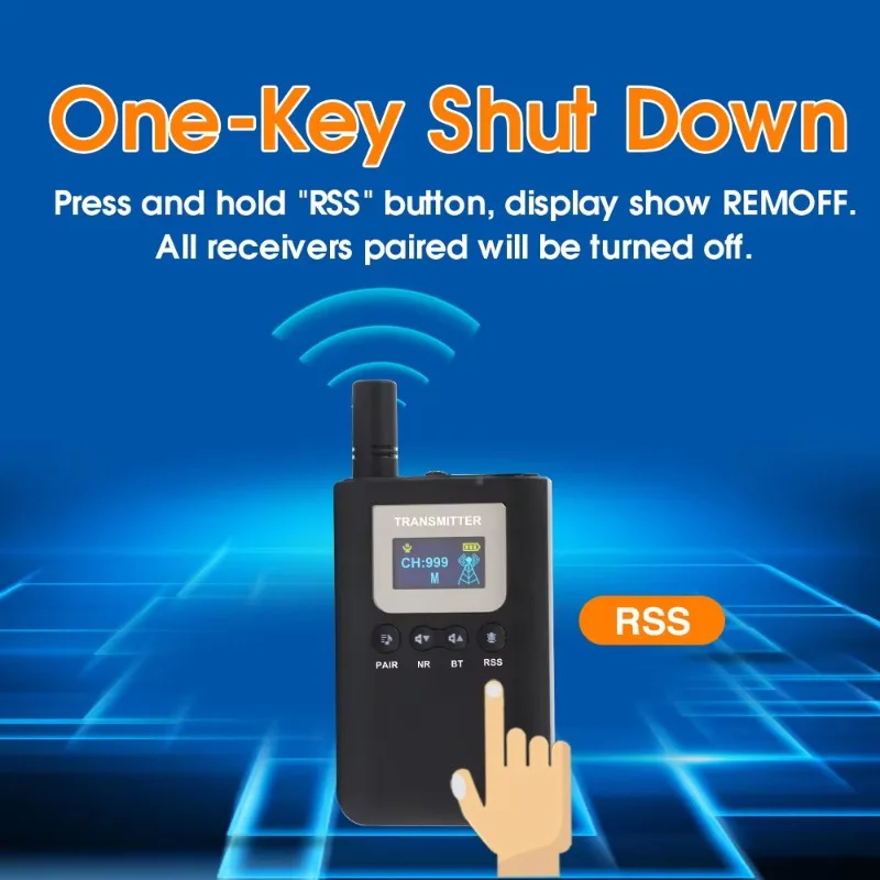 نظام دليل الصوت الهمس اللاسلكي 2.4G وقت الانتظار الطويل 999 قناة لجولة المجموعة التدريس زيارة السياحة الترجمة #6