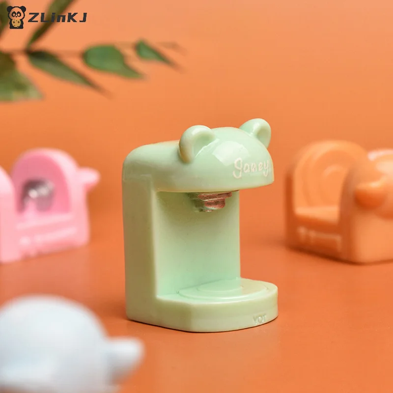 ▶ 4 セットドールハウスミニチュアリトルベアカップセットコーヒーマシン家電装飾おもちゃドールハウスアクセサリー