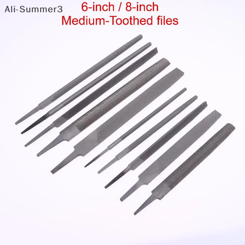 

Набор игольчатых напильников, 5 шт., набор стальных напильников для ручного металла включает в себя треугольные, круглые, квадратные и полукруглые напильники.