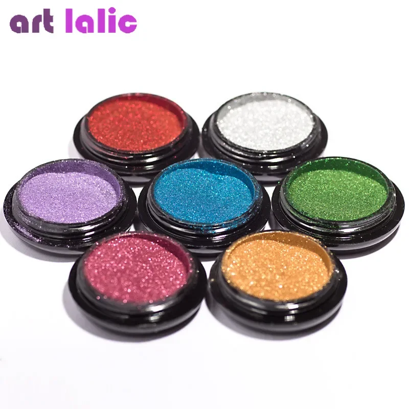 12pcs 0.5g Mirror Effect Nail Art Glitter Powder Set Metallic Chrome UV Gel Polish Titanium Pigment Jars for Nail Decoration