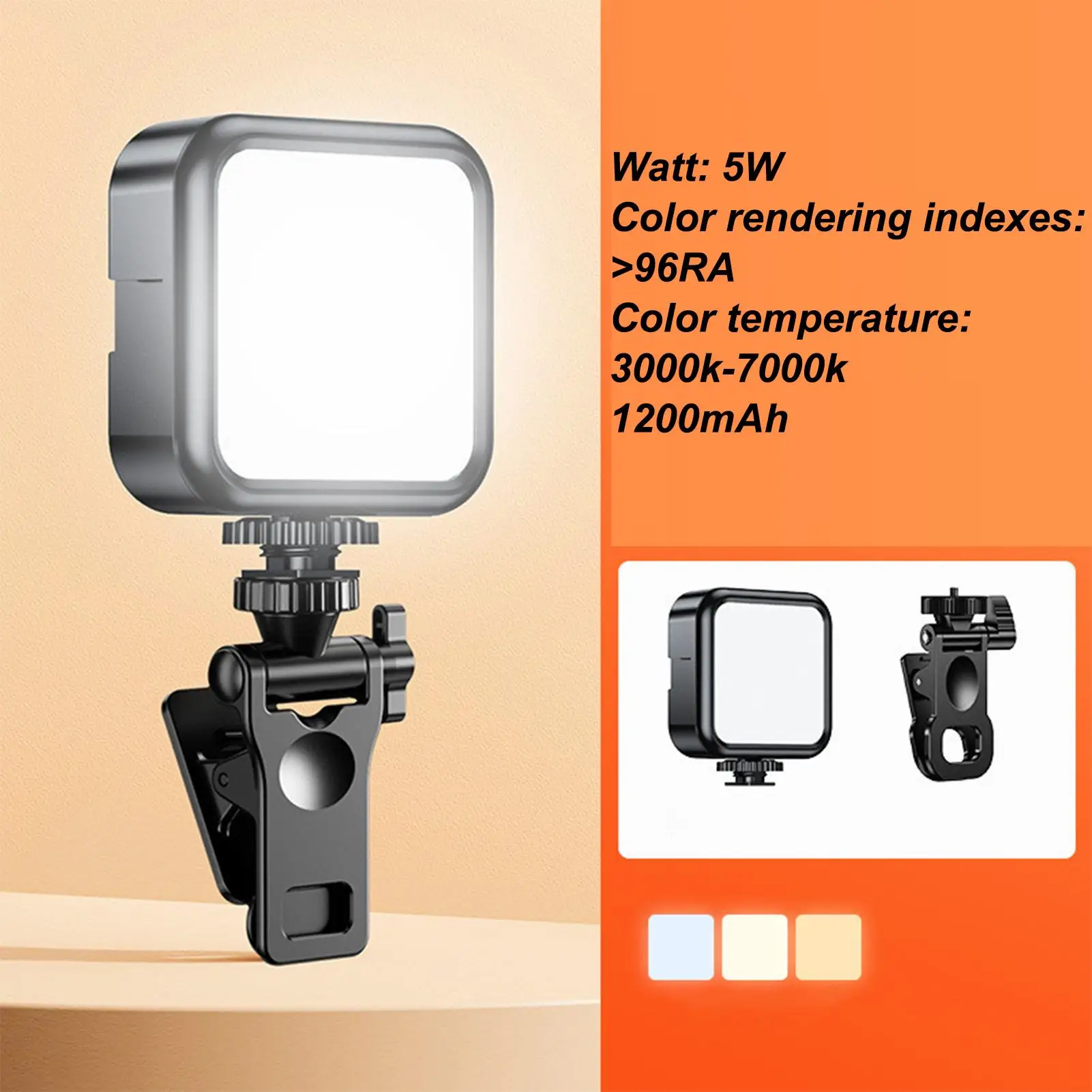 

Portable LED Selfie Light Mobile Phone Laptop Clip Ring Flash Fill Light Photo Video Photography Lamp Live Broadcast Light