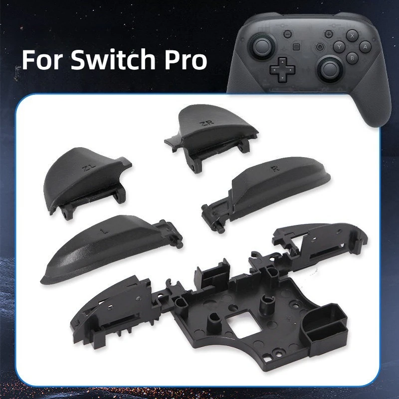 Запасные кнопки L R ZL ZR для контроллера Nintendo Switch Pro - пластиковые бамперы и кнопки для ремонта NS Pro