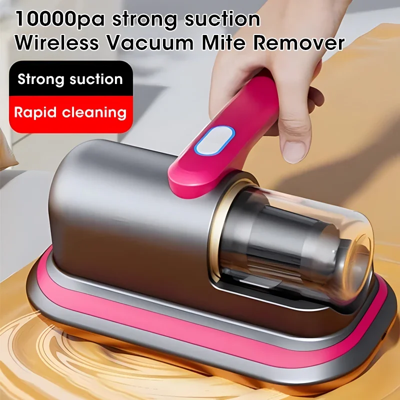 10KPa New Mattress Vacuum Cleaners Mite Remover Cordless Handheld Cleaner Powerful Suction for Cleaning Bed Pillows Clothes Sofa