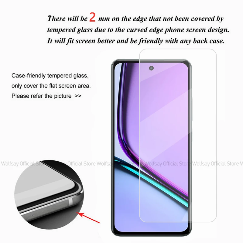 Full Glue Glass For Realme C67 4G Screen Protector Realme C67 4G Tempered Glass Clear Protective Phone Film For Realme C67 4G