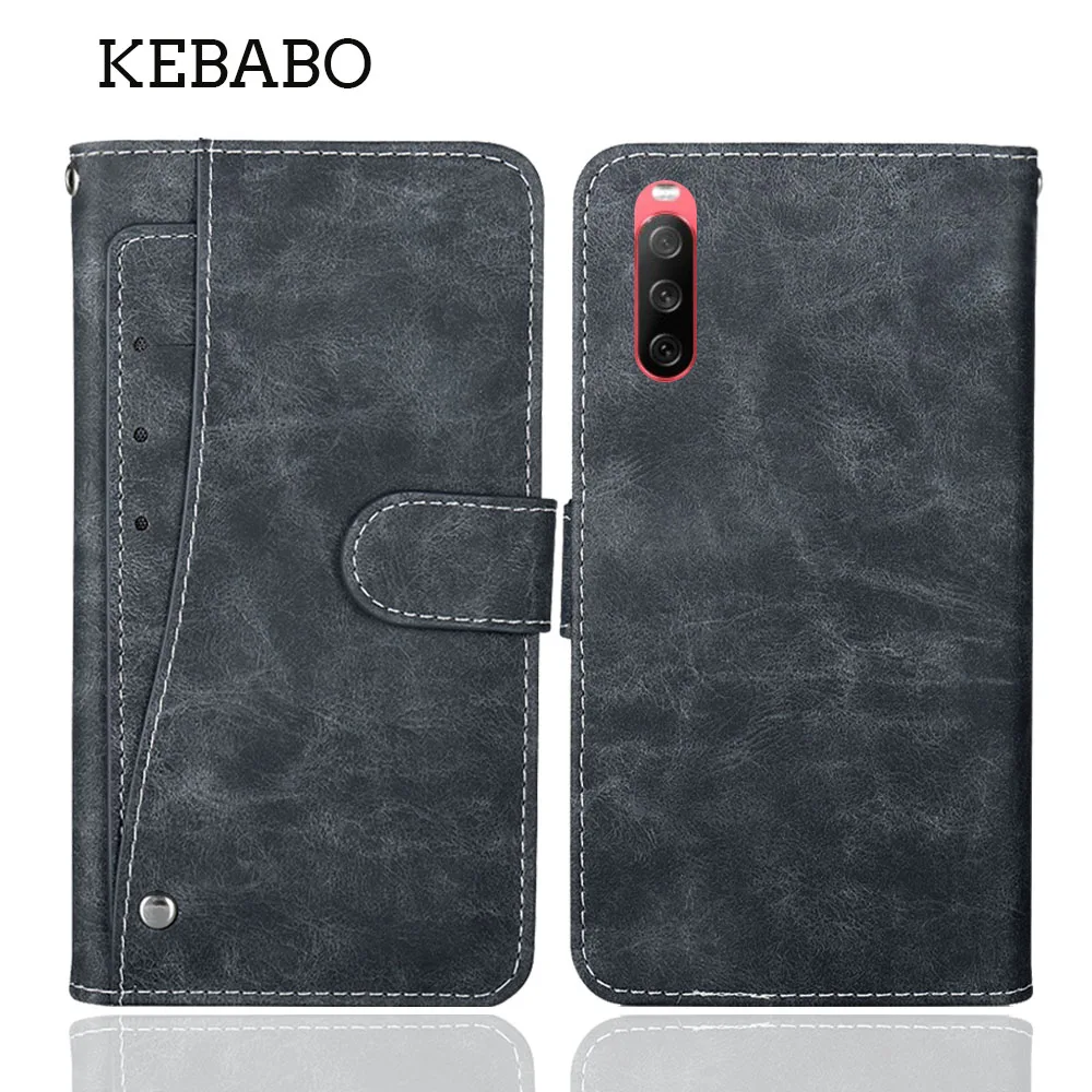 Leather Wallet For Sony Xperia 10 V Case 6.1