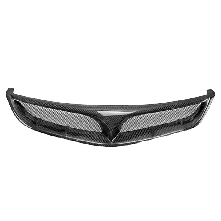 Фото Новая передняя решетка радиатора SEEKER STYLE из углеродного волокна для HONDA CIVIC FD2 2006-2010 годов выпуска